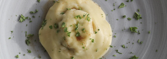 Ravioli alla Vernantina - Ravioli with leek and potato filling